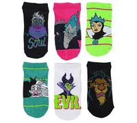 Disney Womens Villains No Show Ankle Socks 6 Pair Pack Shoe Sizes 4-10