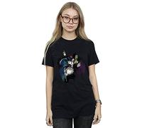 Disney Women's Villains Sketch Boyfriend Fit T-Shirt Black X-Large