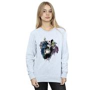 Disney Women's Villains Sketch Sweatshirt Heather Grey XX-Large