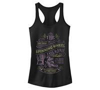 Disney Women's Villains Spinning Wheel Junior's Racerback Tank Top, Black, Medium