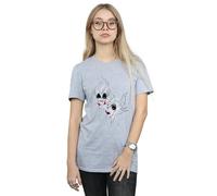 Disney Women's Villains Wicked Cotton Boyfriend T-Shirt in Grey | Size: Medium Disney Grey M