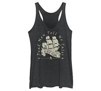 Disney Women's Vintage Pearl Racerback Tank, Black Heather, S