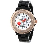 Disney Women's W000996 Winnie Black and Rose Gold Enamel Watch