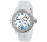 Disney Women's W001002 Cinderella White Enamel Watch