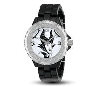 Disney Women's W001796 Maleficent Watch Analog Display, Analog Quartz, Black Watch