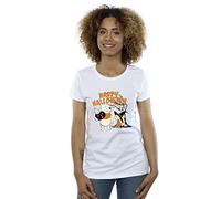 Disney Women's Winnie The Pooh and Piglet Happy Halloween T-Shirt White Small