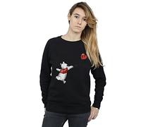 Disney Women's Winnie The Pooh Balloon Sweatshirt Black Medium