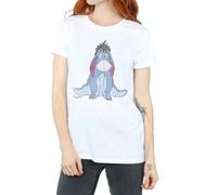 Disney Women's Winnie The Pooh Classic Eeyore Boyfriend Fit T-Shirt Small White