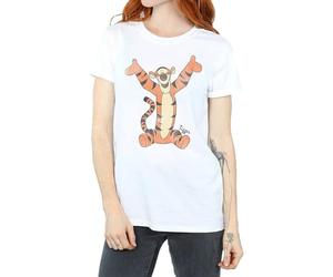 Disney Women's Winnie The Pooh Classic Tigger Boyfriend Fit T-Shirt Large White