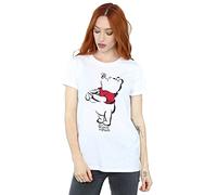 Disney Women's Winnie The Pooh Drawing Boyfriend Fit T-Shirt White XX-Large
