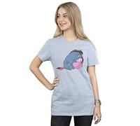 (L, Sports Grey) Disney Womens/Ladies Winnie The Pooh Eeyore Mouth Cotton Boyfriend T-Shirt