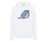 Disney Women's Winnie The Pooh Eeyore Mouth Hoodie White Small