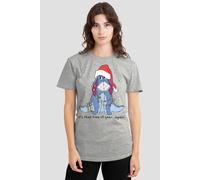 Disney Women's Winnie The Pooh Eeyore That Time Of Year Again Tee, Athletic Heather in Light Grey | Size: 2XL Disney Light Grey 2XL