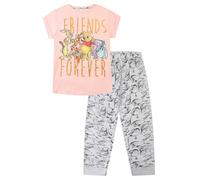 Disney Womens Winnie The Pooh, Eeyore, Tigger, Piglet, Kanga and Roo Forever Friends Long Ladies Pyjama Set (12-14) Pink