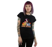 Disney Women's Winnie The Pooh Group T-Shirt Black Large