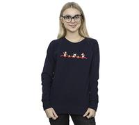 Disney Women's Winnie The Pooh Hunny Line Sweatshirt Navy Blue XX-Large