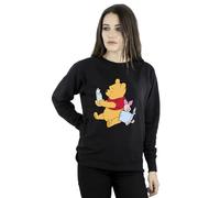 Winnie The Pooh Women's Reading Sweatshirt in Black | Size: Small Winnie the pooh Black S