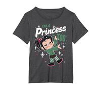 Disney Wreck-It Ralph 2 Vanellope I'm A Princess Too T-Shirt, Women's Plus, Dark Heather Grey, 2X