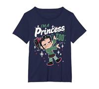 Disney Wreck-It Ralph 2 Vanellope I'm A Princess Too T-Shirt, Women's Plus, Navy Blue, 1X