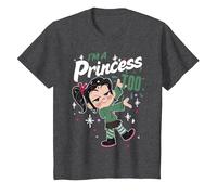 Disney Wreck-It Ralph 2 Vanellope I'm A Princess Too T-Shirt, Youth, Dark Heather Grey, Medium