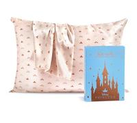 Disney x Kitsch Satin Pillowcase - Softer Than Silk, Cooling, Zipper Closure | Standard Size - Desert Crown, 1 Pack
