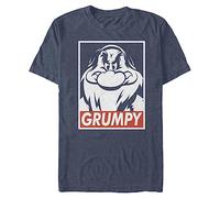 Disney Young Men's Princess Grumps T-Shirt, Navy Heather, S