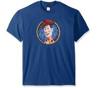 Disney Young Men's Woody Circle T-Shirt Royal XX-Large
