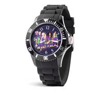 Disney Zombies 2 Watch for Men - Bold Character Dial Fans and Movie Lovers - Black Bezel, Luminous Hands, and Durable Black Silicone Strap - Buy and GET 1 Free Mystery Watch