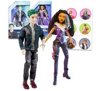 Disney Zombies Dolls Set for Girls - Bundle with 2 Zombies 3 Dolls Featuring Zed and Willa Plus Stickers for Kids | Disney Toys