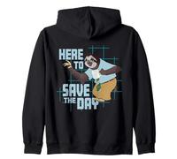 Disney Zootopia 2 Flash Sloth "Here to Save the Day" Funny Zip Hoodie