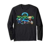 Disney Zootopia 2 Illustrated Characters and Logo Long Sleeve T-Shirt