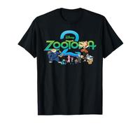 Disney Zootopia 2 Illustrated Characters and Logo T-Shirt