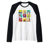 Disney Zootopia 2 Illustrated Characters Grid Raglan Baseball Tee