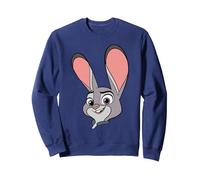 Disney Zootopia 2 Judy Hopps Big Face Halloween Costume Sweatshirt, Adult Unisex, Navy Blue, Medium