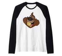 Disney Zootopia 2 Nibbles Beaver Big Face Halloween Costume Raglan Baseball Tee