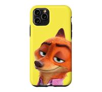 Disney Zootopia 2 Nick Wilde Fox Big Face Yellow Case for iPhone 11 Pro