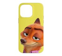 Disney Zootopia 2 Nick Wilde Fox Big Face Yellow Case for iPhone 14 Pro Max