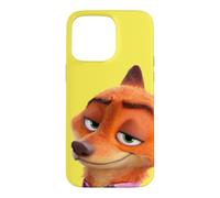 Disney Zootopia 2 Nick Wilde Fox Big Face Yellow Case for iPhone 15 Pro Max