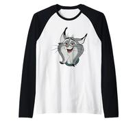 Disney Zootopia 2 Pawbert Lynx Big Face Halloween Costume Raglan Baseball Tee