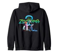Disney Zootopia 2 Poster Art with Nick Judy Gary & Logo Zip Hoodie