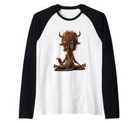 Disney Zootopia 2 Yax the Yak Groovy Meditation Pose Raglan Baseball Tee