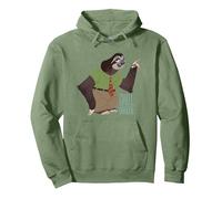 Disney Zootopia Flash the Sloth "Chill Duuude" Pullover Hoodie, Adult Unisex, Sage Green, Medium