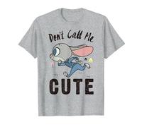 Disney Zootopia Judy Hopps Don't Call Me Cute T-Shirt, Men, Heather Grey, 5X-Large