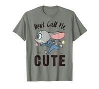 Disney Zootopia Judy Hopps Don't Call Me Cute T-Shirt, Men, Olive Heather, Large