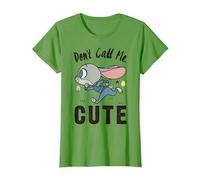 Disney Zootopia Judy Hopps Don't Call Me Cute T-Shirt, Women, Grass Green, Small