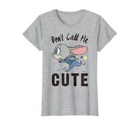 Disney Zootopia Judy Hopps Don't Call Me Cute T-Shirt, Women, Heather Grey, Medium