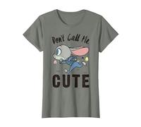 Disney Zootopia Judy Hopps Don't Call Me Cute T-Shirt, Women, Olive Heather, Large