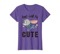 Disney Zootopia Judy Hopps Don't Call Me Cute T-Shirt, Women, Purple Heather, X-Large