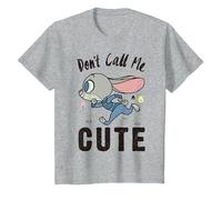 Disney Zootopia Judy Hopps Don't Call Me Cute T-Shirt, Youth, Heather Grey, 2T