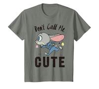 Disney Zootopia Judy Hopps Don't Call Me Cute T-Shirt, Youth, Olive Heather, 2T
